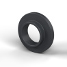 Isolatiebus met flens Ø5,2x10mm, lage schouder Ø6,2mm, zwart glasvezelversterkt PA6.6-polyamide