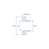 Maattekening 2,6 mm, Isolatiebus met flens Ø3x5,9mm, hoge schouder Ø3,5mm, zwart glasvezelversterkt PA6.6-polyamide UL94-HB