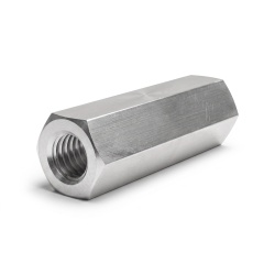 Tulejka dystansowa gwintowana sześciokątna, gwint wew./wew., aluminium, pasywowany M5, SW 8 mm