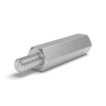 Tulejka dystansowa gwintowana sześciokątna, gwint wew./zew., aluminium, pasywowany M3, SW 5,5 mm