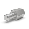 Tulejka dystansowa gwintowana sześciokątna, gwint wew./zew., aluminium, pasywowany M4, SW 7 mm