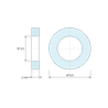 Rysunek wymiarowy 1 mm, Tulejka dystansowa niegwintowana, aluminium Ø3,3x5,5mm, pod śrubę M3