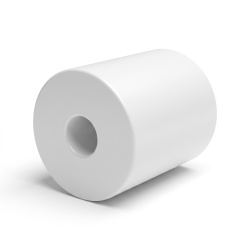 Tulejka dystansowa niegwintowana, poliamid PA6, biały Ø1,2x4mm, pod śrubę M1