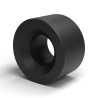 Gładka tuleja dystansowa z pogłębieniem z jednej strony, PA6 GV25 czarna UL94-HB, Ø3,4/7 mm, M3