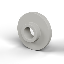 Tulejka izolacyjna z kołnierzem Ø3,1x10mm, niskie osadzenie Ø4,9mm, naturalny poliamid PA6 UL94-V2