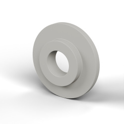 Tulejka izolacyjna z kołnierzem Ø6,1x18mm, niskie osadzenie Ø10,8mm, naturalny poliamid PA6 UL94-V2