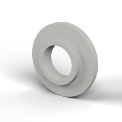 Tulejka izolacyjna z kołnierzem Ø8,2x18mm, niskie osadzenie Ø10,9mm, naturalny poliamid PA6 UL94-V2