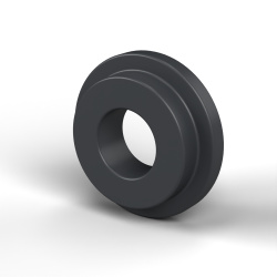 Tulejka izolacyjna z kołnierzem Ø3,1x7,6mm, niskie osadzenie Ø6mm, czarny poliamid PA6.6 wzmacniany włóknem szklanym UL94-HB