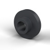 Tulejka izolacyjna z kołnierzem Ø8,5x25mm, wysokie osadzenie Ø13mm, czarny poliamid PA6.6 wzmacniany włóknem szklanym UL94-HB