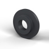 Tulejka izolacyjna z kołnierzem Ø10,2x28mm, wysokie osadzenie Ø17,5mm, czarny poliamid PA6.6 wzmacniany włóknem szklanym UL94-HB