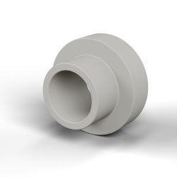 Tulejka izolacyjna z kołnierzem Ø5,1x10,1mm, niskie osadzenie Ø6,62mm, naturalny poliamid PA6.6 UL94-V2