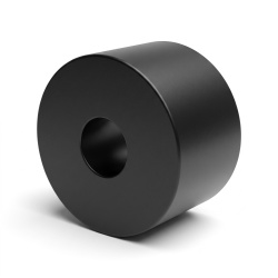 Espaçador liso de plástico poliamida PA6 reforçado com fibra de vidro Ø3,2x10mm para parafuso M3