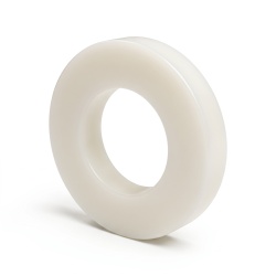 Espaçador liso em plástico poliamida PA6.6 natural Ø3,2x6mm para parafuso M3
