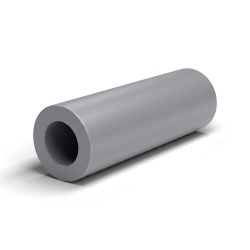 Espaçador liso em plástico PVC cinzento Ø3,7x6,4mm para parafuso M3,5