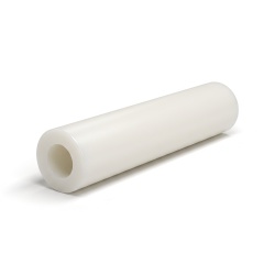 Espaçador liso de plástico poliamida PA6 reforçado com fibra de vidro, cor natural, Ø4,2x8mm para parafuso M4