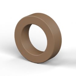 Espaçador liso em plástico de poliamida PA6.6 castanha reforçada com fibra de vidro Ø4,5x7mm para parafuso M4