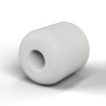 Espaçador liso de cerâmica C221 Ø1x3mm, uma extremidade arredondada