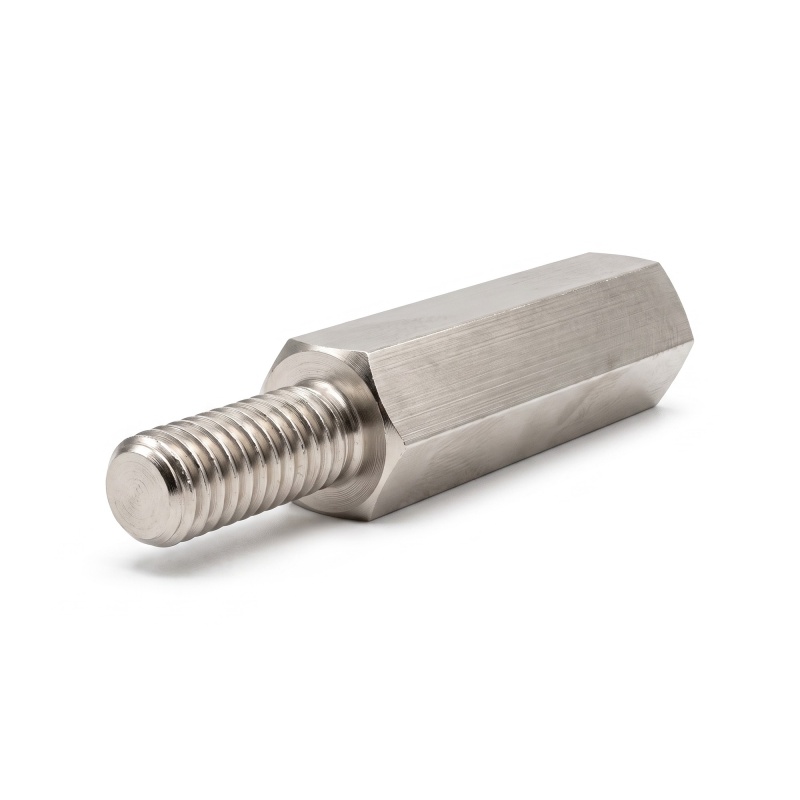 Distanțier exterior-interior M2.5 Alamă nichelată, cu plumb
