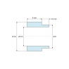 Desen cotat 5 mm, Distanțier cu umăr PA6-FS Ø6,5×10 mm, umăr Ø8×2,5 mm, pentru M6, UL94-HB