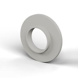 Bucșă de izolare cu flanșă Ø12,2x25mm, umăr jos Ø13,8mm, poliamidă PA6 naturală UL94-V2