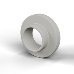 Bucșă de izolare cu flanșă Ø4,4x8,7mm, umăr jos Ø5,21mm, poliamidă PA6.6 naturală UL94-V2