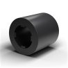 Distanțier neted cu autoreținere, PA6.6 negru, UL94-HB, Ø6,2 × 10 mm, pentru șurub M6