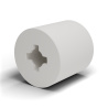 Distanțier neted cu autoreținere, PA6.6 natural, UL94-V2, Ø2,9 × 6,4 mm, pentru șurub M3