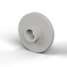 Izolačné puzdro s prírubou Ø2,6x10mm, nízke osadenie Ø3,9mm, prírodný polyamid PA6 UL94-V2