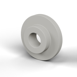 Izolačné puzdro s prírubou Ø3,1x10mm, nízke osadenie Ø5,9mm, prírodný polyamid PA6 UL94-V2