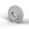 Izolačné puzdro s prírubou Ø3,1x10mm, nízke osadenie Ø5,9mm, prírodný polyamid PA6 UL94-V2