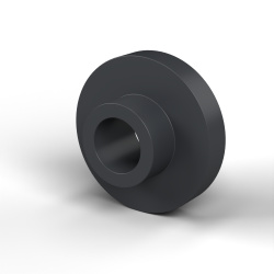 Izolačné puzdro s prírubou Ø8,5x25mm, vysoké osadenie Ø13mm, čierny polyamid PA6.6 vystužený sklenenými vláknami UL94-HB
