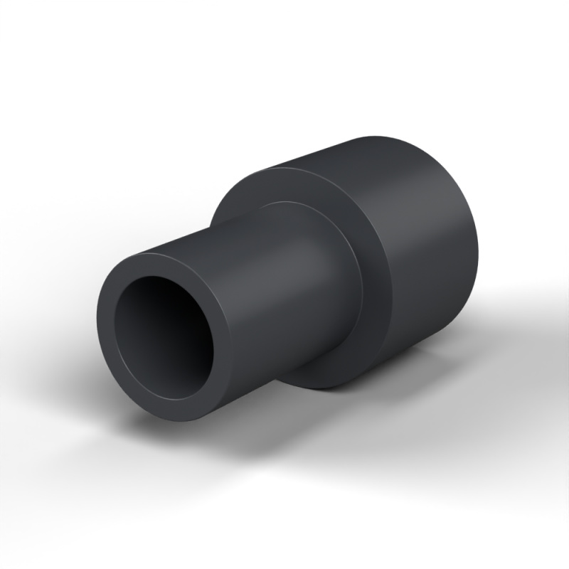 Izolačné puzdro s prírubou Ø10,5x21mm, vysoké osadenie Ø14,5mm, čierny polyamid PA6.6 vystužený sklenenými vláknami UL94-HB