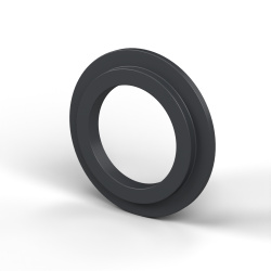 Izolačné puzdro s prírubou Ø12,2x20mm, vysoké osadenie Ø16mm, čierny polyamid PA6.6 vystužený sklenenými vláknami UL94-HB