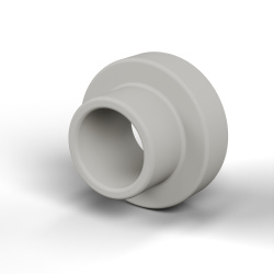 Izolačné puzdro s prírubou Ø2,3x4,6mm, nízke osadenie Ø3mm, prírodný polyamid PA6.6 UL94-V2