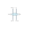 Kotirana risba 7 mm, Obojestransko zaskočno držalo PCB, Poliamid PA6.6, črni, UL94-HB, PCB Ø3,2/1,6 mm / CH Ø4/1,6 mm
