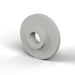 Izolacijska puša s prirobnico Ø4,2x15mm, nizka rama Ø6,9mm, naravni poliamid PA6 UL94-V2