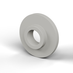 Izolacijska puša s prirobnico Ø5,2x15mm, nizka rama Ø7,9mm, naravni poliamid PA6 UL94-V2