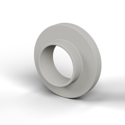 Izolacijska puša s prirobnico Ø5,2x10mm, nizka rama Ø5,9mm, naravni poliamid PA6 UL94-V2