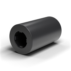 Gladka samodržna distančna puša, črni PA6.6, UL94-V2, Ø2,2 × 4 mm, za vijak M2