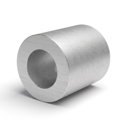 Slät distanshylsa i aluminium Ø8x14mm för M8-skruv