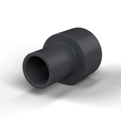 Isolerbussning med fläns Ø6,2x12mm, hög ansats Ø7,8mm, svart glasfiberförstärkt PA6.6-polyamid UL94-HB
